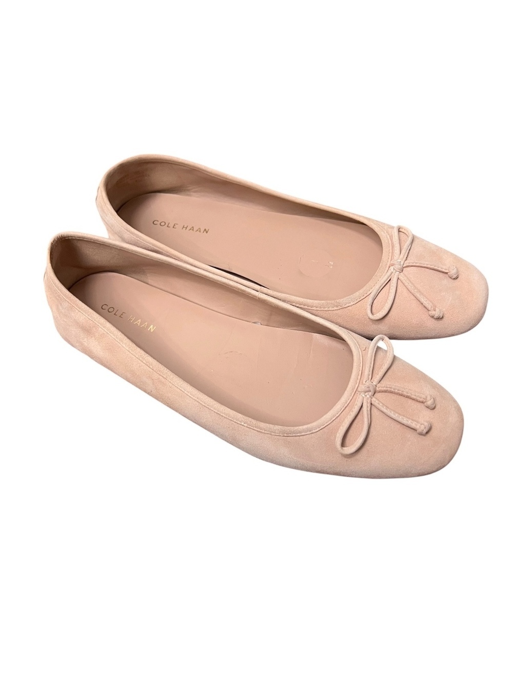 Cole Haan Grand 360 Suede Ballet Flats Blush Pink Suede 10 Coquette Luxury Fall